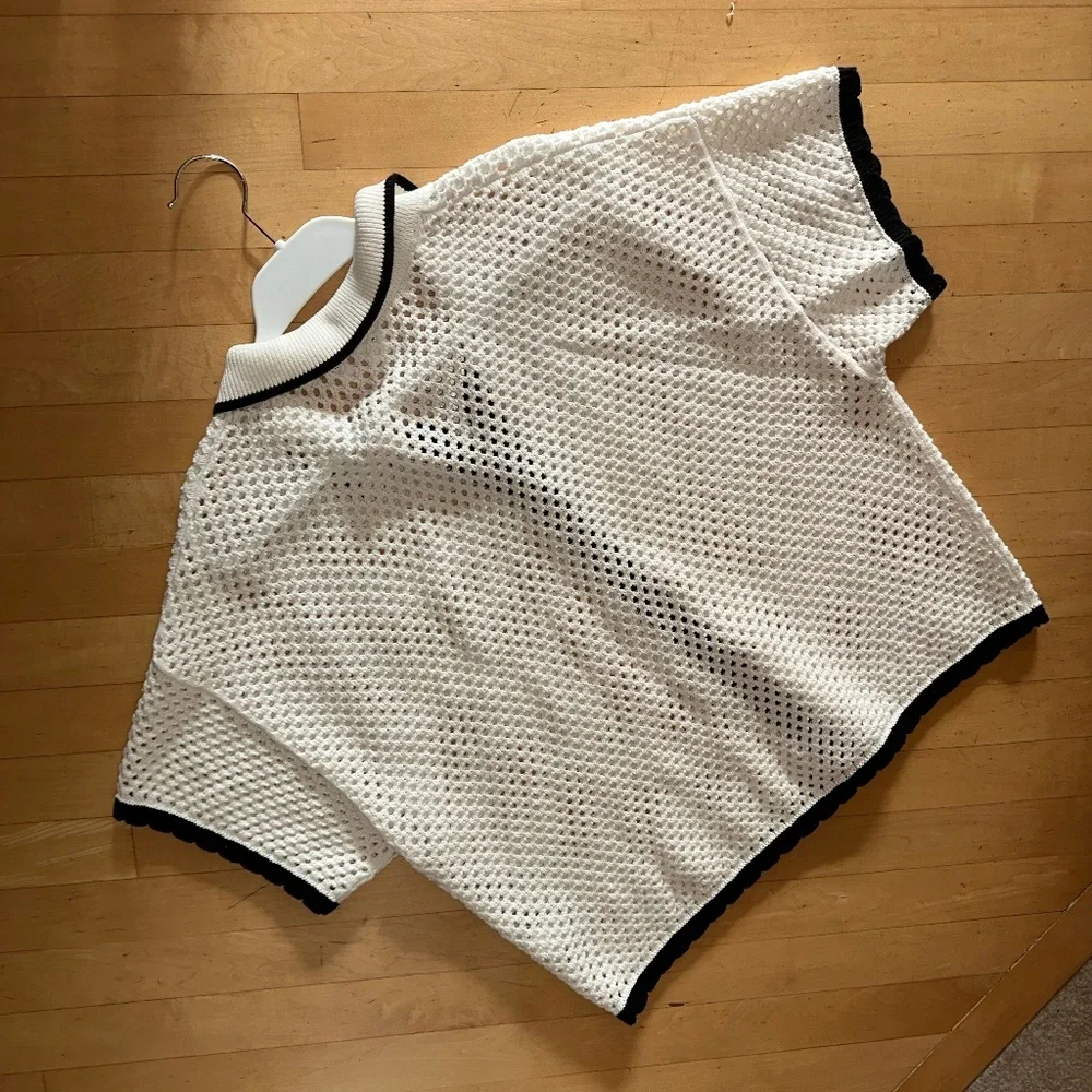 GAP off white /Milk open crochet cardigan, XL, PG1480 - Picture 7 of 7